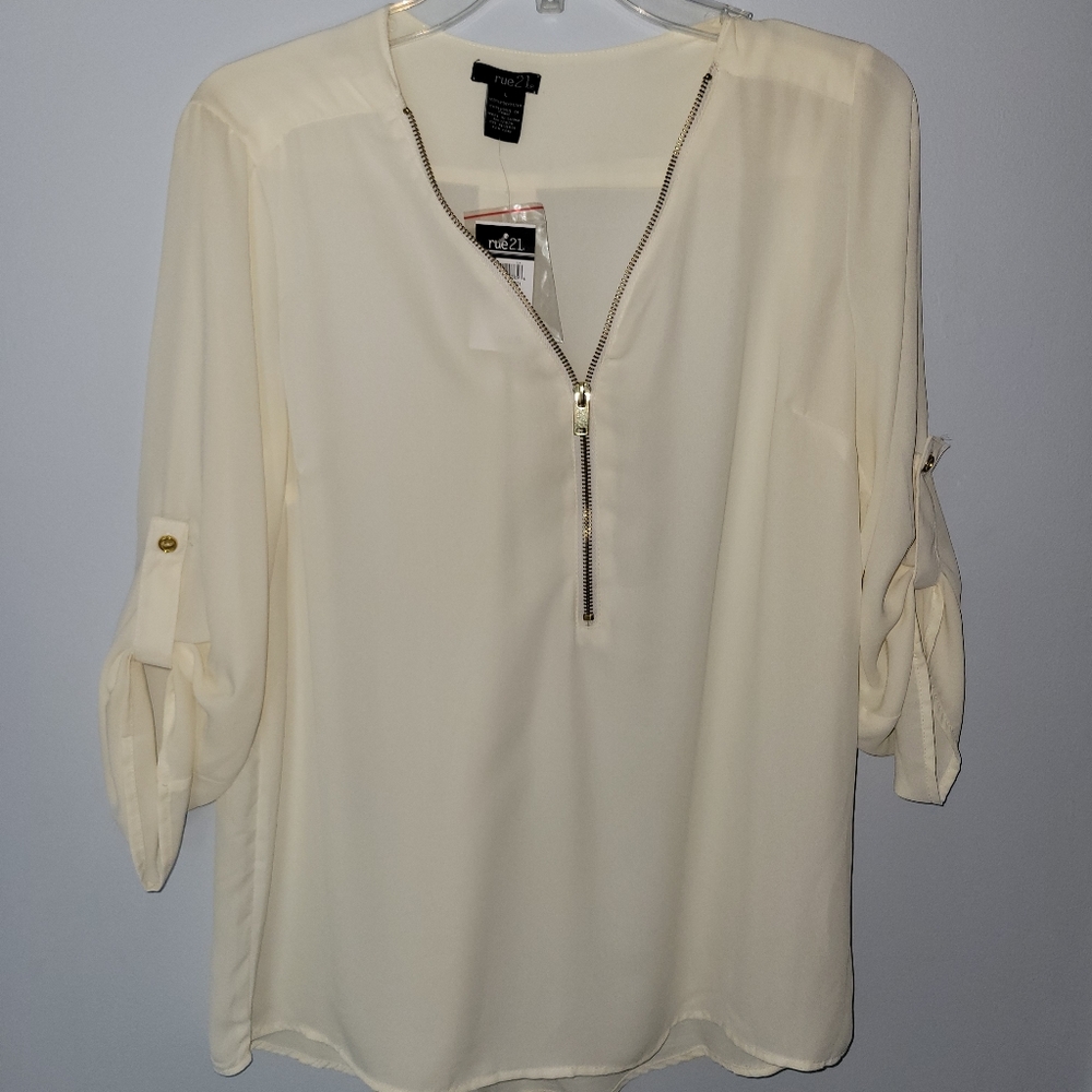 Cream Blouse by rue21, large